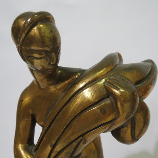 Pair American Art Deco Galvano Copper Electroformed Bookends